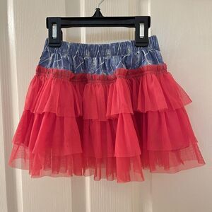 Matilda Jane Friends Forever Amber Tulle Skirt Tiered Girls Size 2